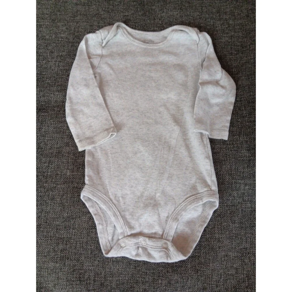 Carters Shirt 6 To 9 month Boys Gray Long sleeve Snap Bottom